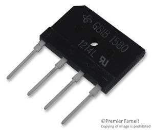 Diode Rectifier Bridge Single 800V 3.5A 4-Pin Case GSIB-5S Tube, GSIB1580-E3/45